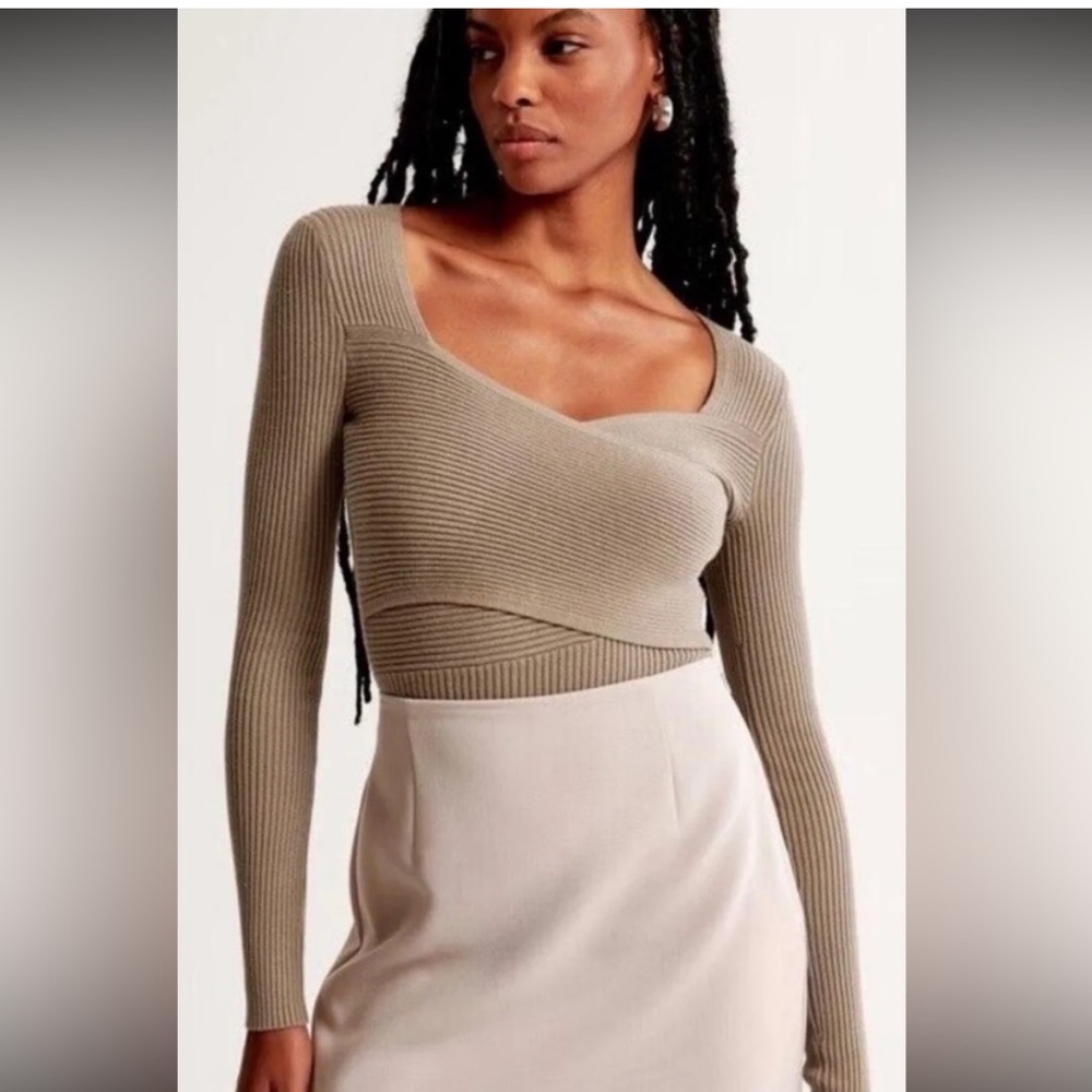 Abercrombie Luxeloft Wrap Sweater Bodysuit